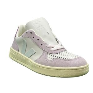 Veja V-10 Leather Sneakers Size 7 Women's 38 EU Gravel/Menthol/Parme Trainers